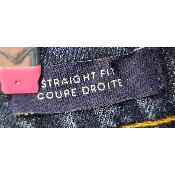 Lands End Mens Jeans Square Rigger Straight Leg Medium Wash Stretch Denim 35x26 - Picture 4 of 16